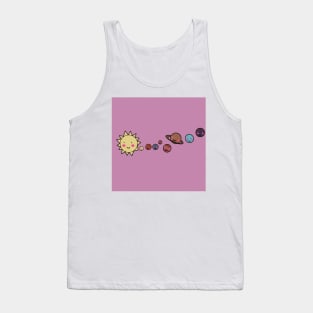 Kawaii planets digital illustration Tank Top